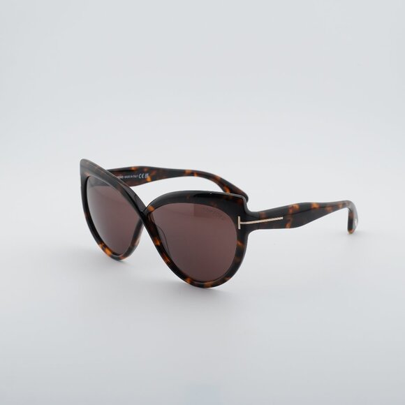 Tom Ford Accessories - Tom Ford Beatrice FT1196 52E Sunglasses Havana Butterfly Frame, Brown Lenses